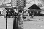 An old gas pump at the gas station in Bodie, CA.