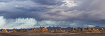 The last sun of the day hits the Trona Pinnacles as a storm clears.  Trona, CA.